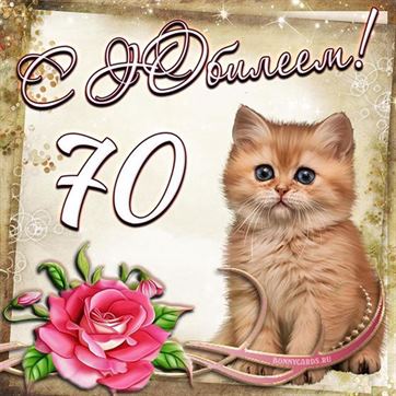 Оригинальная открытка с котенком и розой